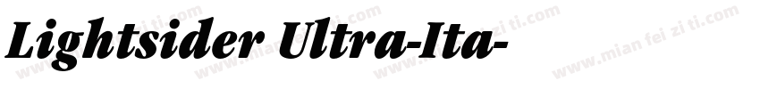 Lightsider Ultra-Ita字体转换